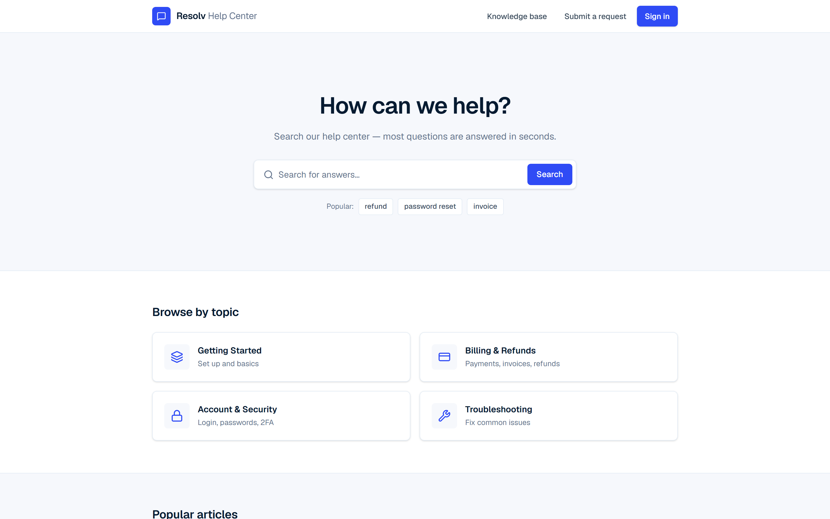 Customer portal