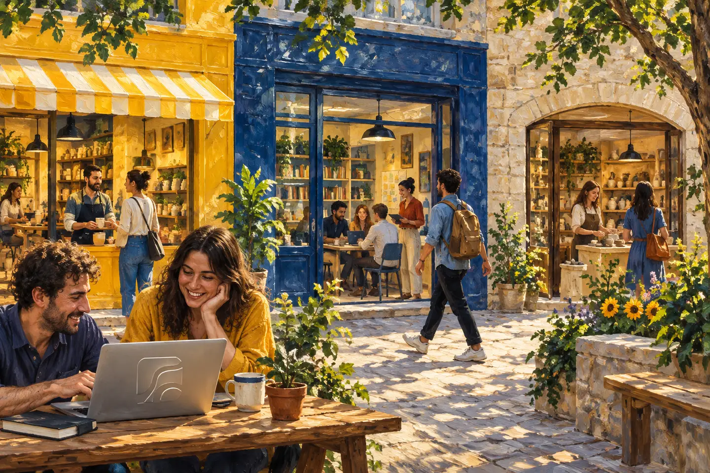 People move between complementary businesses